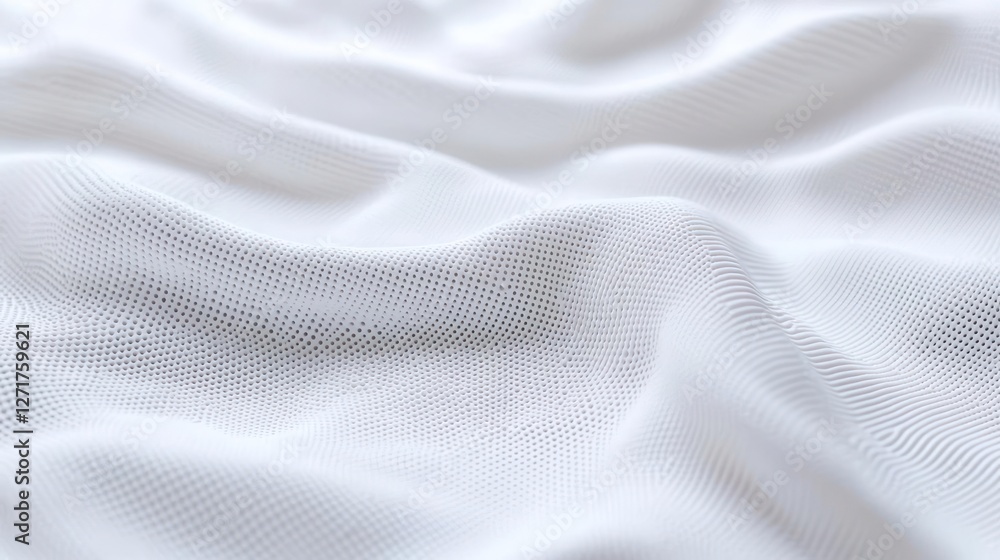 Poster abstract white fabric texture with subtle wave pattern and dotted design
