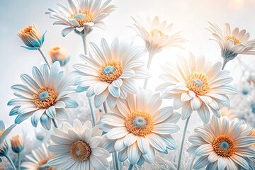 Soft Focus Daisies, Soft Light, Bouquet, Studio