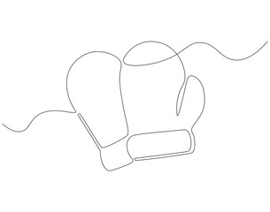 Kitchen gloves continuous line. Continuous one line drawing kitchen gloves. Kitchen gloves, equipment concept. single line drawing