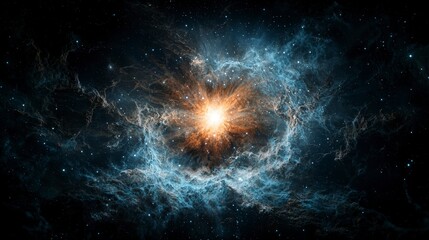 Uncharted galaxy mysteries unveiled by stellar explosion in a vibrant cosmic digital art environment