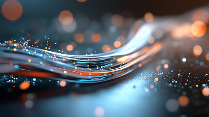 Illuminated data flow futuristic cloud computing systems digital landscape technology environment abstract viewpoint innovation concept