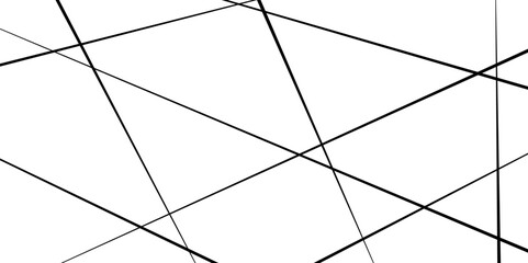 Abstract geometric pattern. Outline monochrome texture. Abstract lines in black and white tone of many squares and rectangle shapes on white background.