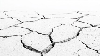 Obraz premium White Cracked Earth Texture Background Dry Land Surface