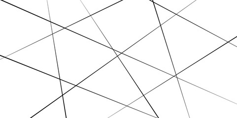 Abstract geometric pattern. Outline monochrome texture. Chaotic abstract line background. Random geometric line seamless pattern.