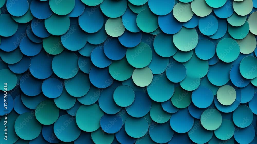 Aufkleber colorful circular patterns create a vibrant backdrop in mixed shades of blue and green at an event s