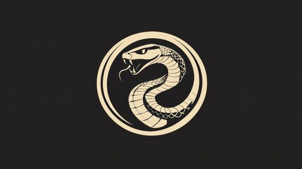 Snake logo design, stylized art