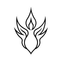 vector illustration of a fire flames