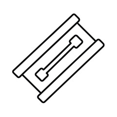 vector illustration of a black and white paper clip