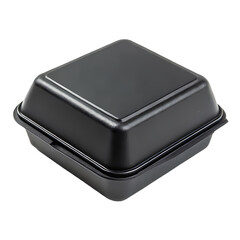 Black Square Food Container - Disposable & Reusable Options isolated on transparent background