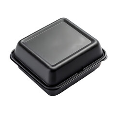Black Foam Food Container | Restaurant Supply isolated on transparent background