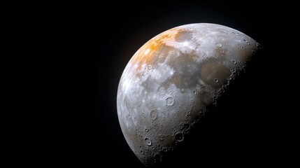 Naklejka premium High-Resolution Capture of Lunar Terminator Detail