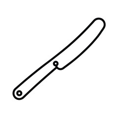 knife on white background