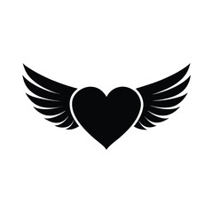 Obraz premium winged heart with wings