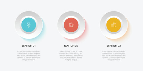 Circle infographic vector illustration with 3 steps, infographic template design. Can be used for process diagrams, presentations, workflows.
