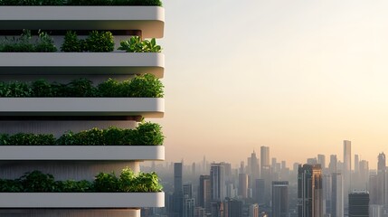 Cutting Edge Vertical Farm Skyscraper Integrates Agriculture and Modern City Living   A futuristic high rise building designed to seamlessly combine urban farming and sustainable residential spaces