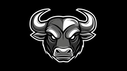 Powerful bull head graphic design, for branding or gaming