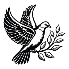 vector illustration of a dove