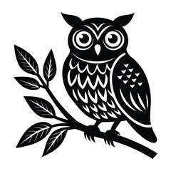 owl sitting on branch