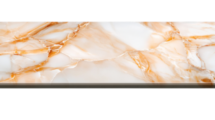 A white and brown tile with a pattern of orange and white