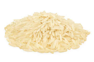 rice basmati isolated on white background