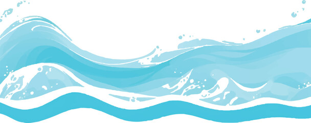 Dreamy Ocean Wave Texture in Watercolor, Blending Soft Blue and Green Tones for a Calming, Abstract Background Ideal for Creative and Relaxing Visual Designs.
