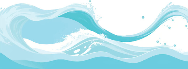 Dreamy Ocean Wave Texture in Watercolor, Blending Soft Blue and Green Tones for a Calming, Abstract Background Ideal for Creative and Relaxing Visual Designs.
