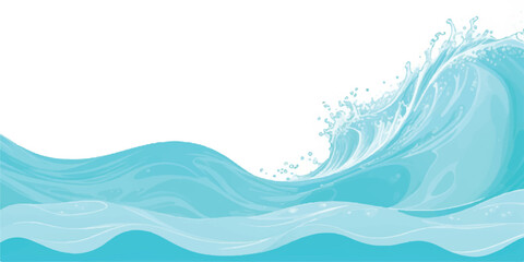 Dreamy Ocean Wave Texture in Watercolor, Blending Soft Blue and Green Tones for a Calming, Abstract Background Ideal for Creative and Relaxing Visual Designs.
