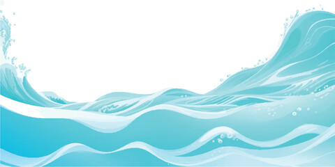 Serene Soft Blue and Green Watercolor Ocean Wave Design, Perfect for Use as a Subtle Background in High-Quality Abstract Graphic and Artistic Visual Projects.
