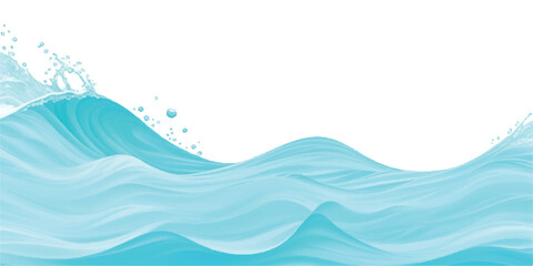 Serene Soft Blue and Green Watercolor Ocean Wave Design, Perfect for Use as a Subtle Background in High-Quality Abstract Graphic and Artistic Visual Projects.
