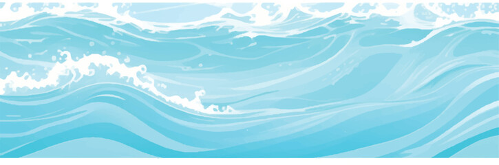 Peaceful Ocean Wave Design with Gentle Watercolor Touches in Soft Blue and Green, Ideal for Elegant Backgrounds and Creative Projects Focused on Calm Water Themes.
