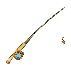 fishing reel isolated on white background