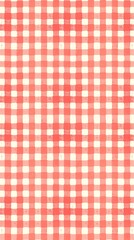 A rustic seamless pattern featuring hand-painted gingham checks in faded red and white, showcasing a distressed vintage texture ideal for farmhouse-style home decor.