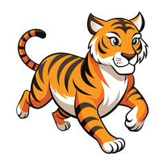 Fototapeta premium tiger cartoon isolated on white