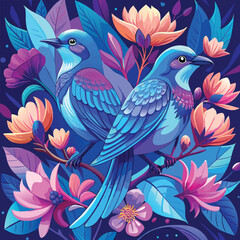 Fototapeta premium vector illustration of an abstract floral background