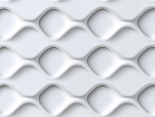 Seamless White Geometric Interlocking Shapes Pattern Minimalist Texture Background Design Artistic Abstraction