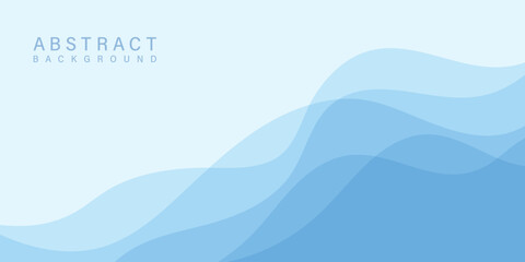 transparent blue wave pattern vector flowing on white background for banner