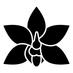 Exotic Orchid Icon For Design Elements