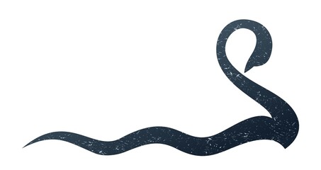 The symbol of stylized swan with wave.
