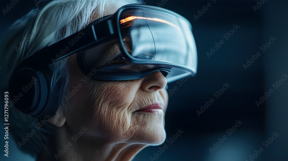 Poster holographic ai powered senior care innovation lab tracking real time of life improvements for aging 