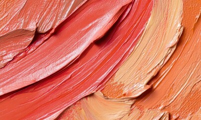 Makeup foundation swatches, close-up texture, skin tones