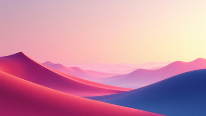 Abstract Minimalist Landscape, Gradient Colors