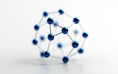 Obraz premium Abstract Molecular Structure 3D Rendering Scientific Research Illustration On White Background