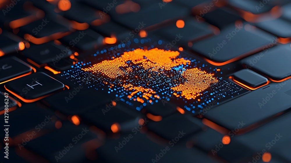 Poster innovative ai powered digital inclusion platform featuring real time holographic visualizations of g