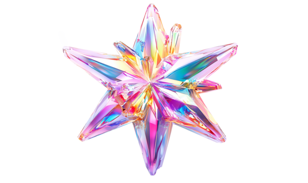 A star shaped glass object.
