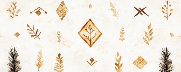 Minimalist Botanical Patterns and Geometric Leaf Designs for Nature Inspired Backgrounds