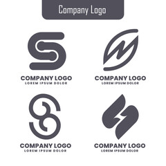 Set of company logo design ideas vector design