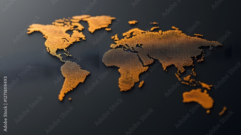 Aufkleber innovative holographic visualization of a global sustainability campaign tracking corporate environm
