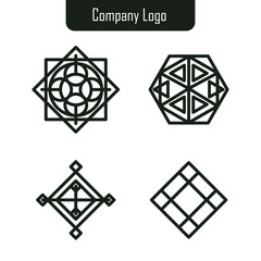 Set of company logo minimalist design ideas vector design
