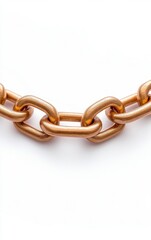 Obraz premium Close Up of Gold Chain On White Surface a Symbol of Luxury and Strength