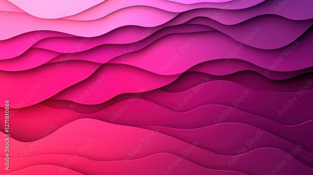 Wall mural colorful abstract waves in shades of pink, creating a dynamic visual texture.